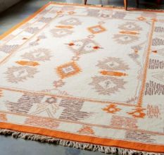 Handknotted Wool Area Rug Bold