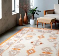 Handknotted Wool Area Rug Bold