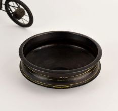 Handamde Rustic Round Brass Urli