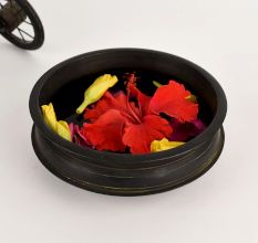 Heritage Flower Brass Urli for Decoration