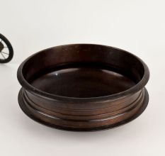 Deep Floral Brass Urli for Office Decoration