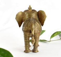 Ornate Brass Elephant Statue for Home Decoration