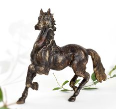 Majestic Iron Brass Horse Statue for Decor