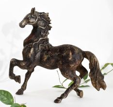 Majestic Iron Brass Horse Statue for Decor