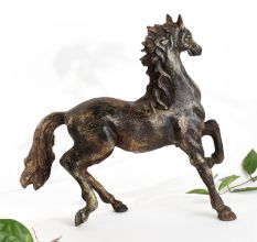 Majestic Iron Brass Horse Statue for Decor
