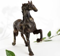 Majestic Iron Brass Horse Statue for Decor