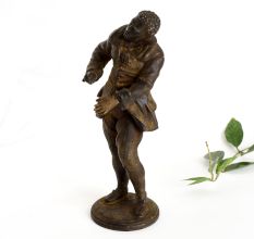 Dancing Man Metal Sculpture in Antique Finish