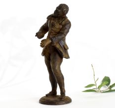 Dancing Man Metal Sculpture in Antique Finish