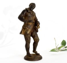 Dancing Man Metal Sculpture in Antique Finish