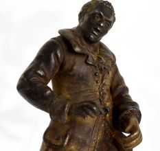 Dancing Man Metal Sculpture in Antique Finish