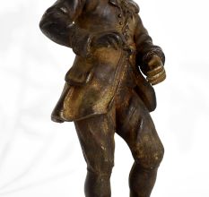 Dancing Man Metal Sculpture in Antique Finish