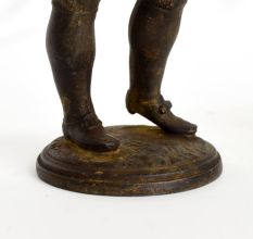 Dancing Man Metal Sculpture in Antique Finish