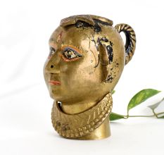 Traditional Brass Face Sculpture for Collection