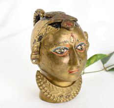 Traditional Brass Face Sculpture for Collection