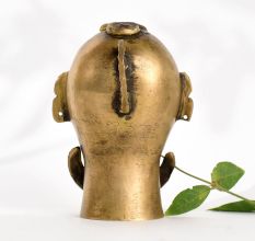 Tribal Brass Head Bust in Antique Finish