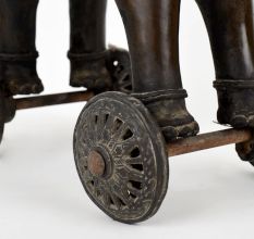 Divine Elephant Chariot Pair for Decoration