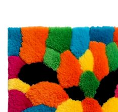 Handtufted Vibrant Petal Patch Rug
