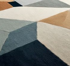 Handtufted Geometric Patchwork Rug