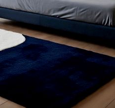 Handtufted Navy Minimalist Rug