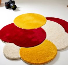 Handtufted Sunset Trio Circle Rug