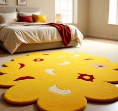 Handtufted Golden Blossom Play Rug