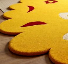 Handtufted Golden Blossom Play Rug