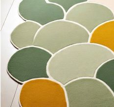 Handtufted Green Scallop Cascade Rug