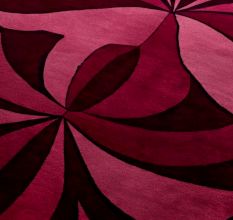Handtufted Purple Petal Swirl Rug