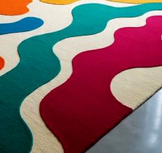 Handtufted Playful Waves Color Rug