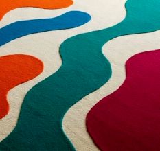 Handtufted Playful Waves Color Rug