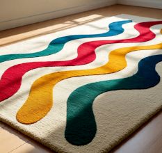 Handtufted Retro Wave Pastel Rug