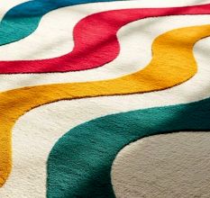 Handtufted Retro Wave Pastel Rug