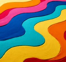 Handtufted Rainbow Ripple Layer Rug