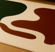 Handtufted Minimal Green Accent Rug