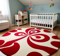 Handtufted Cherry Swirl Nursery Rug
