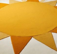 Handtufted Radiant Sun Wheel Rug
