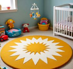 Handtufted Sunny Rayburst Play Rug