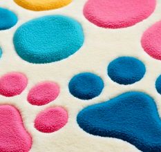 Handtufted Playful Paw Print Rug