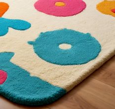 Handtufted Playful Floral Candy Rug