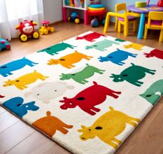 Handtufted Animal Jigsaw Play Rug