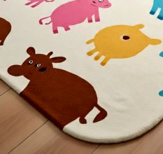 Handtufted Colorful Farm Friends Rug