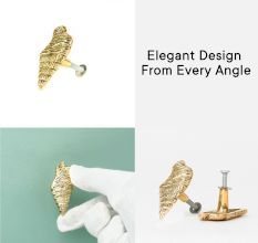 Handmade Golden Brass Conch Shell Knob – Decorative Cabinet and Drawer Pull