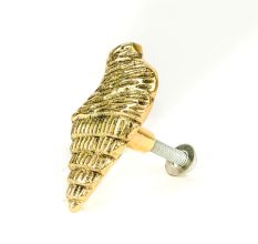 Handmade Golden Brass Conch Shell Knob – Decorative Cabinet and Drawer Pull