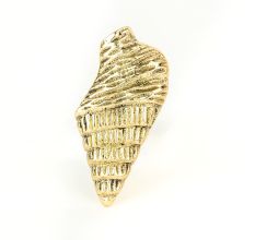 Handmade Golden Brass Conch Shell Knob – Decorative Cabinet and Drawer Pull
