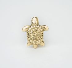 Golden Brass Turtle Knob – Handmade Cabinet and Drawer Pull