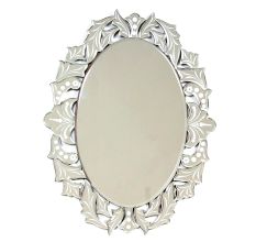Oval Leaf Filigree Mirror