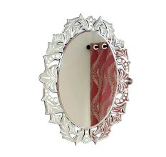 Oval Leaf Filigree Mirror