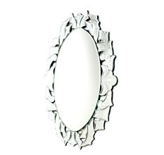 Oval Leaf Filigree Mirror