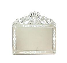 Crowned Floral Frame Mirror