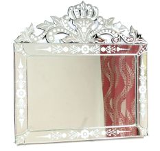 Crowned Floral Frame Mirror